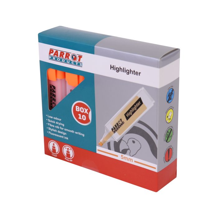 MARKER HIGHLIGHTER BOX 10 ORANGE