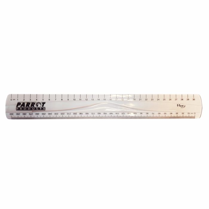 PARROT FLEXIBLE RULER 30CM CLEAR