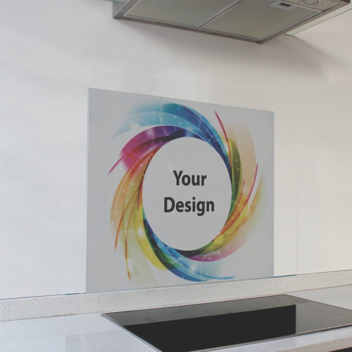 DECORATIVE GLASS WALL TILE 598x650x6MM CUSTOMIZED PRINT