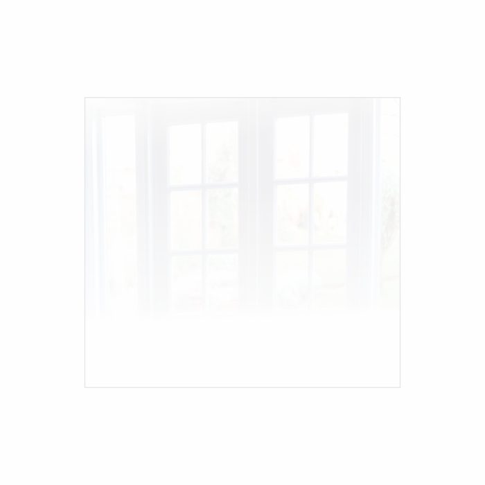DECORATIVE GLASS WALL TILE 598MM X 650MM WHITE RAL9010