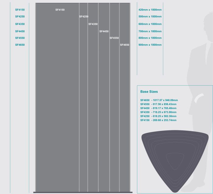 SIGN FRAME 420x1800mm TRIANGULAR TOWER