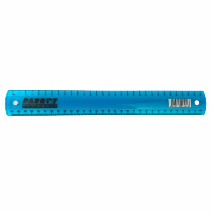 RULER PLASTIC BLUE