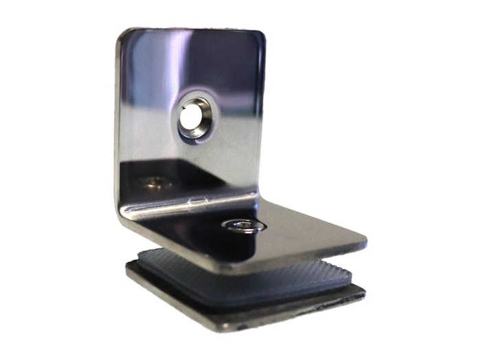 SHOWER PANEL GLASS CLAMP - (MIRROR FINISH)